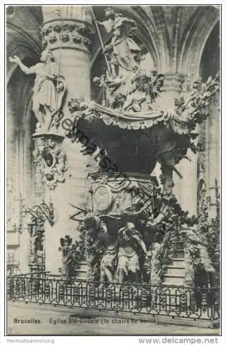 Bruxelles - Brüssel - Eglise Ste Gudule - la chaire de Vérité gel. 1910