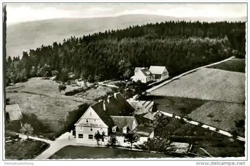 Gasthaus und Pension Zur schönen Aussicht - Auf der Tromm im Odenwald - Foto-AK