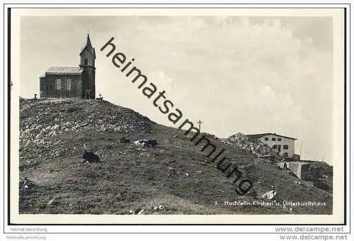 Hochfelln - Kircherl - Unterkunftshaus - Foto-AK