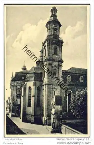 Bad Windsheim - Blick auf Stadtturm und Kriegerdenkmal 40er Jahre