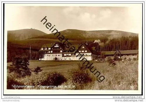 Teichmannbaude - Riesengebirge - Foto-AK 20er Jahre