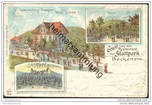 Bockenem - Gruss aus dem Restaurant zum Stadtpark - Inh. Wilhelm Linne