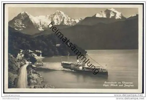 Beatenbucht am Thunersee - Ausflugsdampfer Pilatus - Foto-AK
