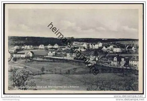 Königsbrück in Sachsen - Blick nach der Steinborner Strasse und Kolonie