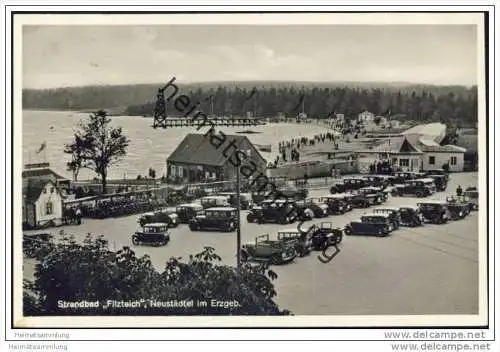 Neustädtel (Schneeberg) - Strandbad Filzteich - Posthilfsstellenstempel  Wolfgangmaßen über Aue (Sachsen)