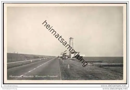 Wieringen - Friesland - Monument Afsluitdijk Abschlussdeich - Foto-AK