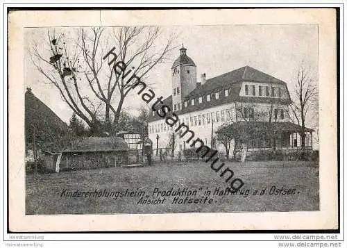 23683 Haffkrug an der Ostsee - Kindererholungsheim Produktion - AK Grossformat - dünner Karton