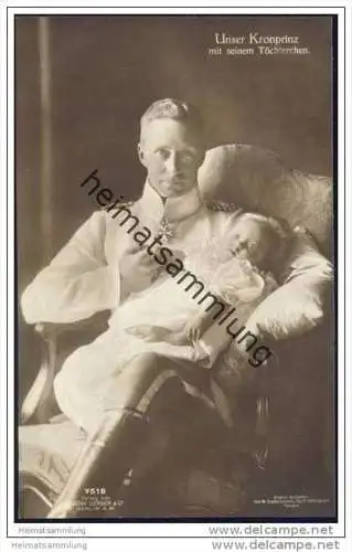 Unser Kronprinz Wilhelm von Preussen mit seinem Töchterchen