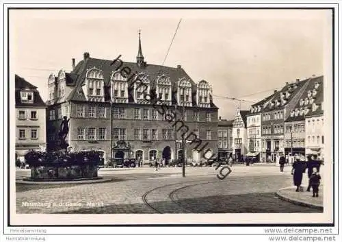 Naumburg an der Saale - Markt - Polizei-Wache - Foto-AK 30er Jahre