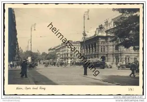 Wien - Oper und Ring - Strassenbahn - Foto-AK