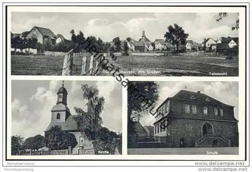Rüddingshausen - Rabenau - Schule - Kirche - Teilansicht