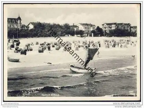 Seebad Ahlbeck - Blick zum Strand - AK Grossformat