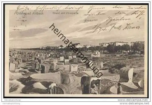 Ostseebad Ahlbeck - Strand mit Villenpartie