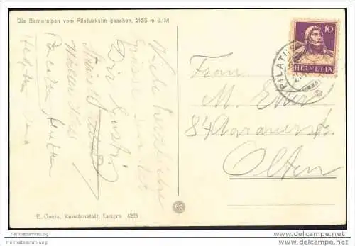 Die Berneralpen vom Pilatuskulm gesehen