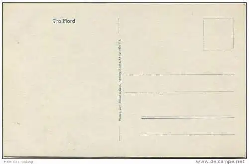 Trollfiord - Foto-AK 20er Jahre - Verlag Carl Müller &amp; Sohn Hamburg