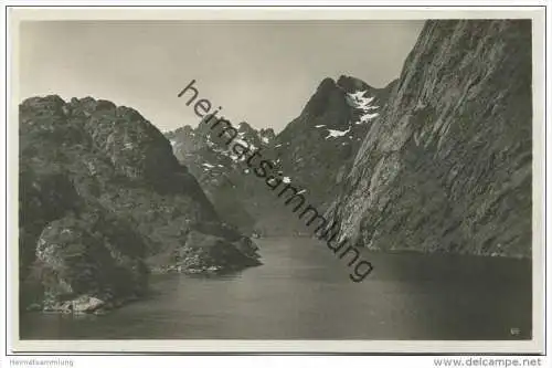 Trollfiord - Foto-AK 20er Jahre - Verlag Carl Müller &amp; Sohn Hamburg