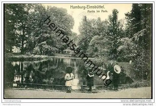 Hamburg-Eimsbüttel - Partie im Park - Flaggenstempel