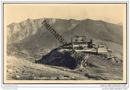Rotwandhaus gegen Sonnwendjoch - Foto-AK
