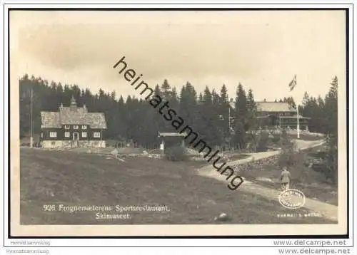 Frognersaeterens - Sportrestaurant - Skimuseet - Foto-AK 30er Jahre