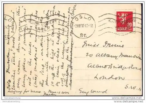 Oslo - Eidsvolds plads - Carl Johans gate - Foto-AK