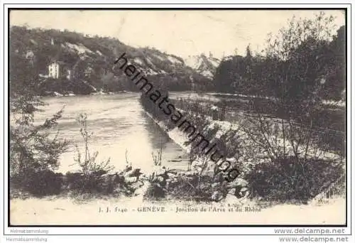 Geneve - Jonction de l'Arve et du Rhone