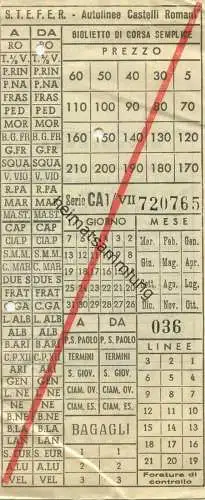 Italien - Stefer - Autolinee Castelli Romani - Fahrschein