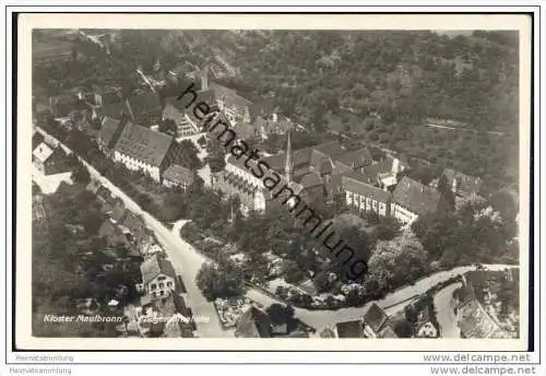 Maulbronn - Kloster - Fliegeraufnahme - Foto-AK 40er Jahre