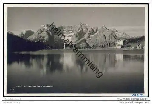 Lago di Misurina - Sorapis - Foto-AK 1927