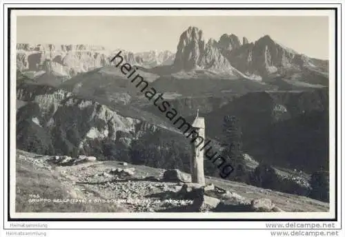 Gruppo Sella e Sassolungo da Resciesa - Foto-AK