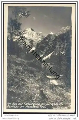 Am Weg zur Falzturnalpe mit Sonnjoch bei Pertisau am Achensee - Foto-AK