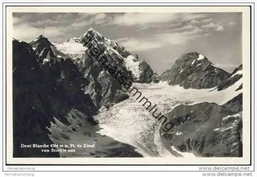 Dent Blanche und Pt. de Zinal von Stockje aus - Foto-AK