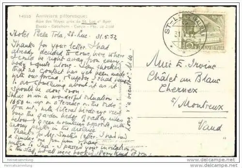 Val d'Anniviers - Alpe des Moyes pres de St. Luc - Foto-AK