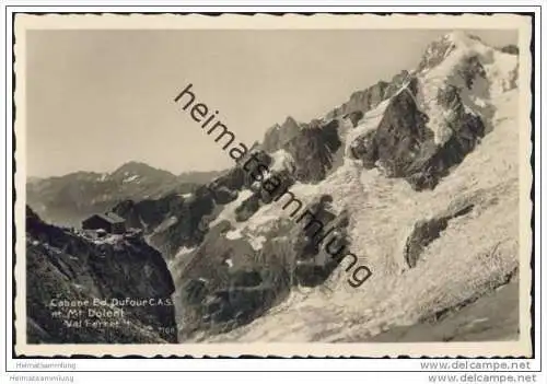 Cabane Ed. Dufour C.A.S. et Mt. Dolent - Val Ferret - Foto-AK