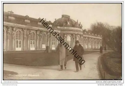 Potsdam - Hindenburg vor Sanssouci - Foto-AK