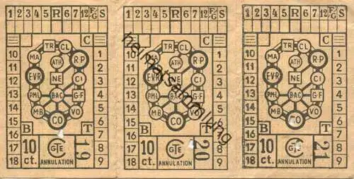 Schweiz - CGTE Geneve - Strassenbahn Fahrschein