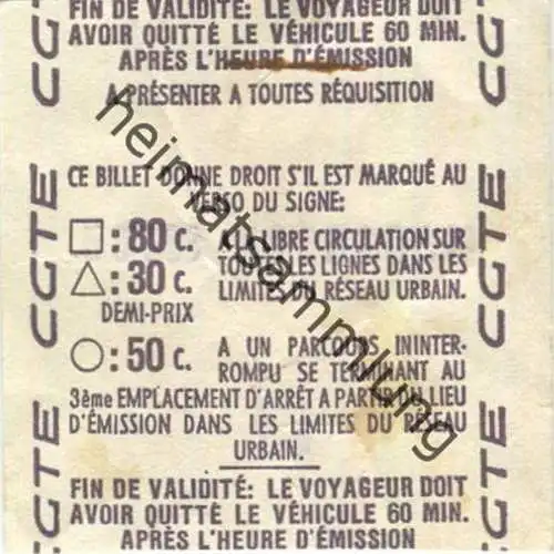 Schweiz - CGTE Geneve - Strassenbahn Fahrschein