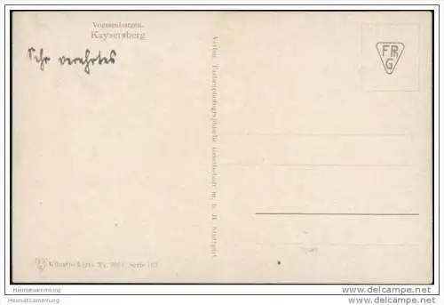Kaysersberg - Künstlerkarte signiert W. Bürger ca. 1920