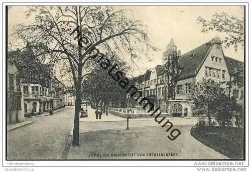 Jena - Universität vom Fürstengraben - Bahnpost