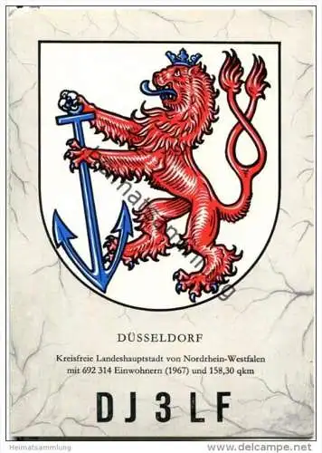 QSL - QTH - Funkkarte - DJ3LF - Düsseldorf - 1970