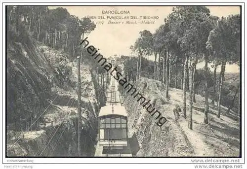 Barcelona - Linea del Funicular del Tibidabo ca. 1900