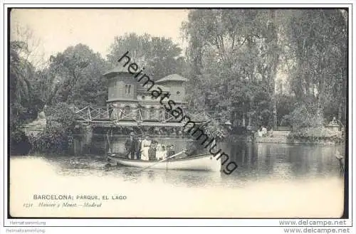 Barcelona - Parque - El Lago ca. 1900