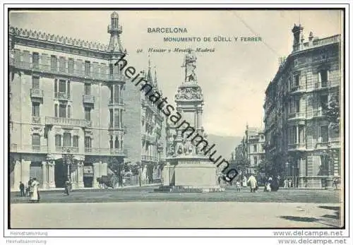 Barcelona - Monumento de Güell y Ferrer ca. 1900