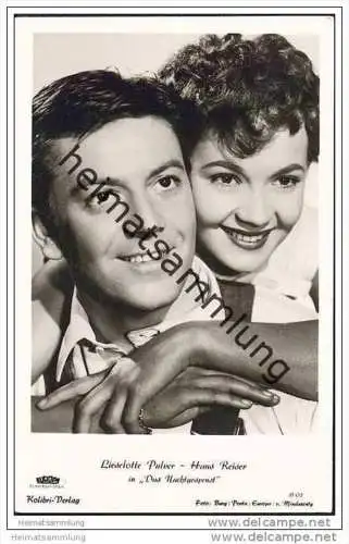 Liselotte Pulver - Hans Reiser in Das Nachtgesenst - Foto-AK ohne rückseitige Einteilung