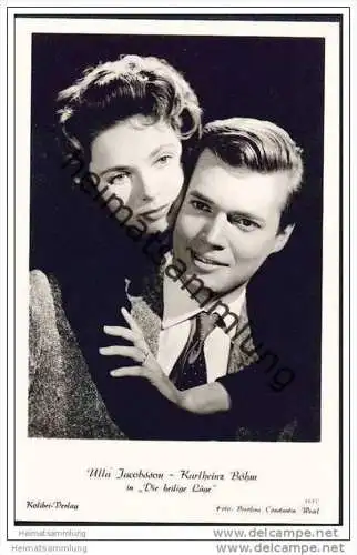 Karlheinz Böhm - Ulla Jacobsson in Die heilige Lüge - Foto-AK ohne rückseitige Einteilung