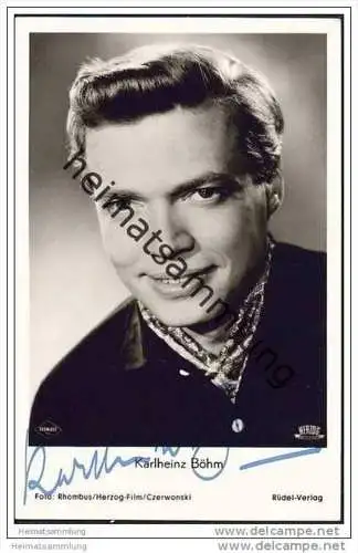 Karlheinz Böhm in Kitty und dir grosse Welt - Autogramm - Foto-AK