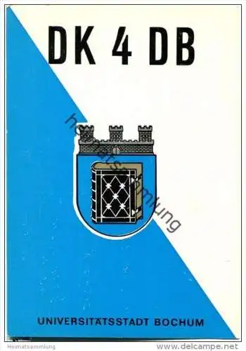 QSL - QTH - Funkkarte - DK4DB - Bochum - 1970