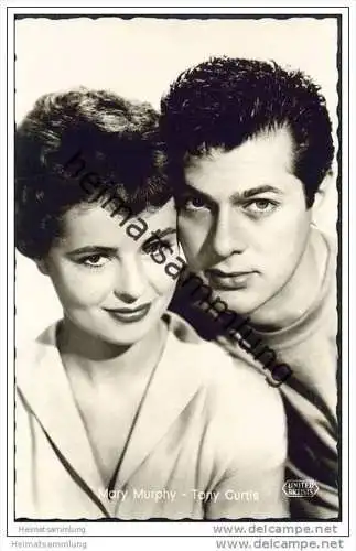 Tony Curtis - Mary Murphy in Brückenkopf X - Foto-AK