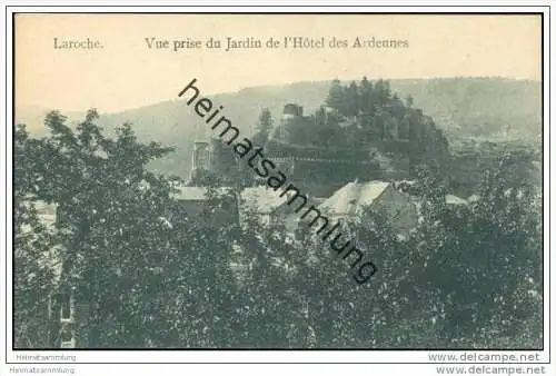 La Roche-en-Ardenne - Province de Luxembourg - Vue prise du Jardin de l'Hotel des Ardennes