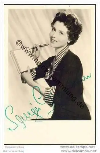 Sonja Ziemann - Werbekarte Montblanc - Mein liebster Begleiter - Autogramm - Foto-AK