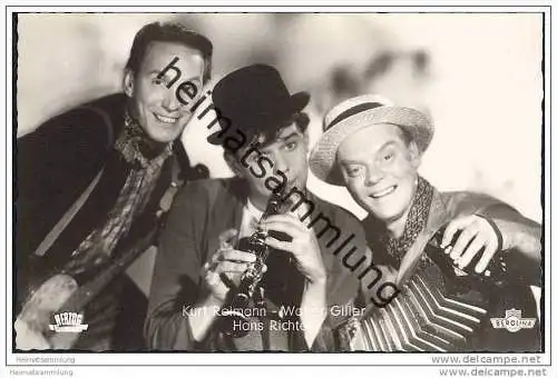 Walter Giller - Kurt Reimann - Hans Richter in Schwarzwaldmelodie - Foto-AK